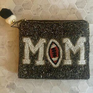 La Chic Beaded Purse - Football Mom